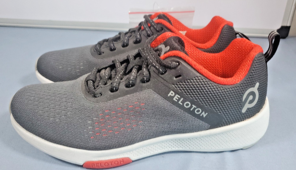 Peloton Circuit Runner Shoes Women's 5 Slate Grey Red Running Sneakers New
